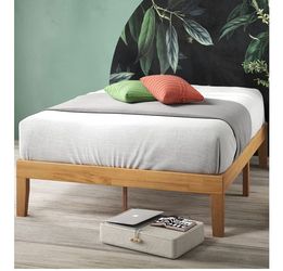 King Size ZINUS Moiz Wood Platform Bed Frame / Wood Slat Support / No Box Spring Needed / Easy Assembly, Natural