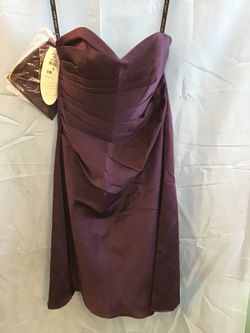 PURPLE DRESS SIZE 4 , Eggplant Color, Strapless $15.00 ,N.W.T.