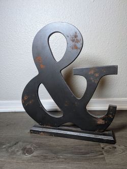 Industrial Ampersand Symbol Home Decor