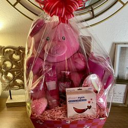 Jumbo Custom Gift Basket Pink Teddy Bear 💖