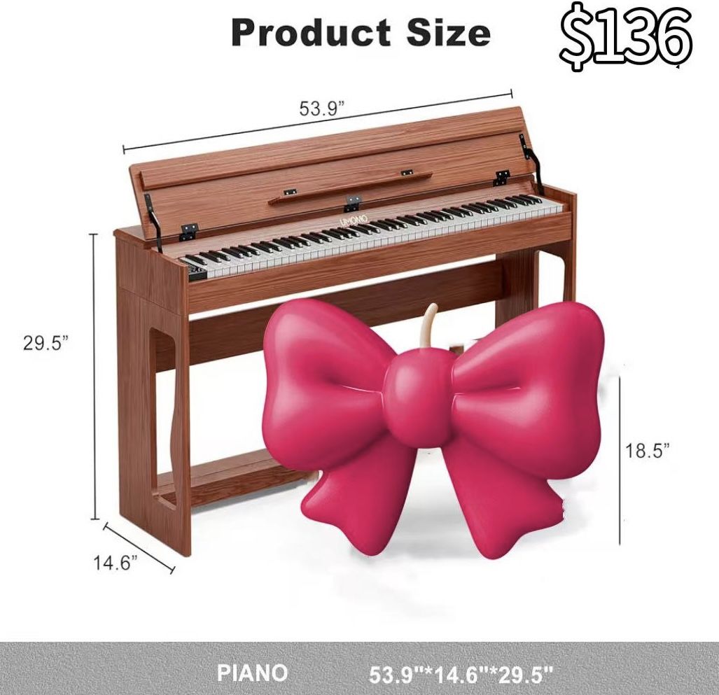 😀 UMOMO 88 Weighted Key Digital Piano with Beginner Keyboard Piano Full Size Heavy Hammer Weighted Action Electric Piano Keyboard with USB MIDI