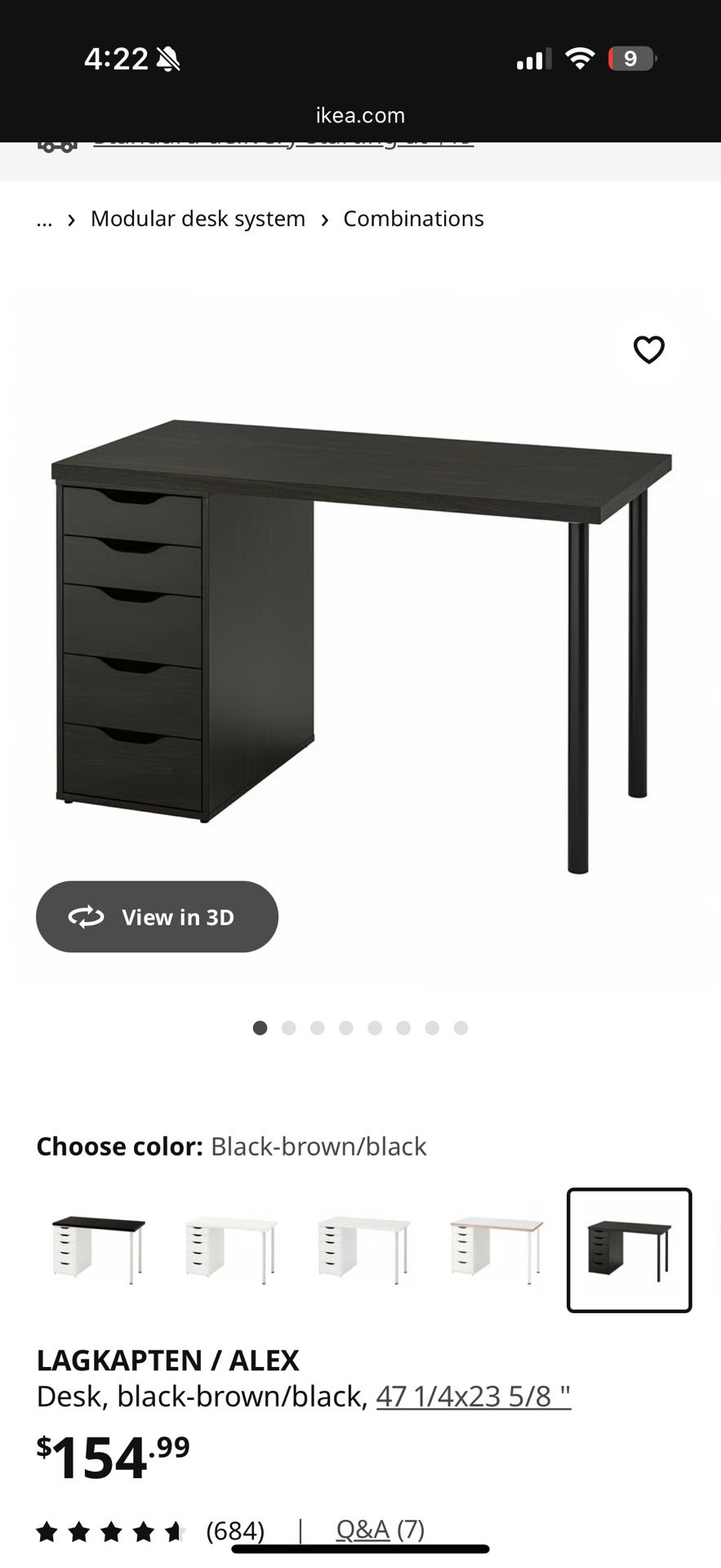IKEA Desk And Monitor Riser With Drawers