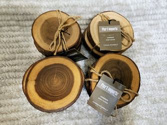 Pier 1 Faux Wood Coasters 