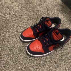 Red White Navy Blue Nike Dunks