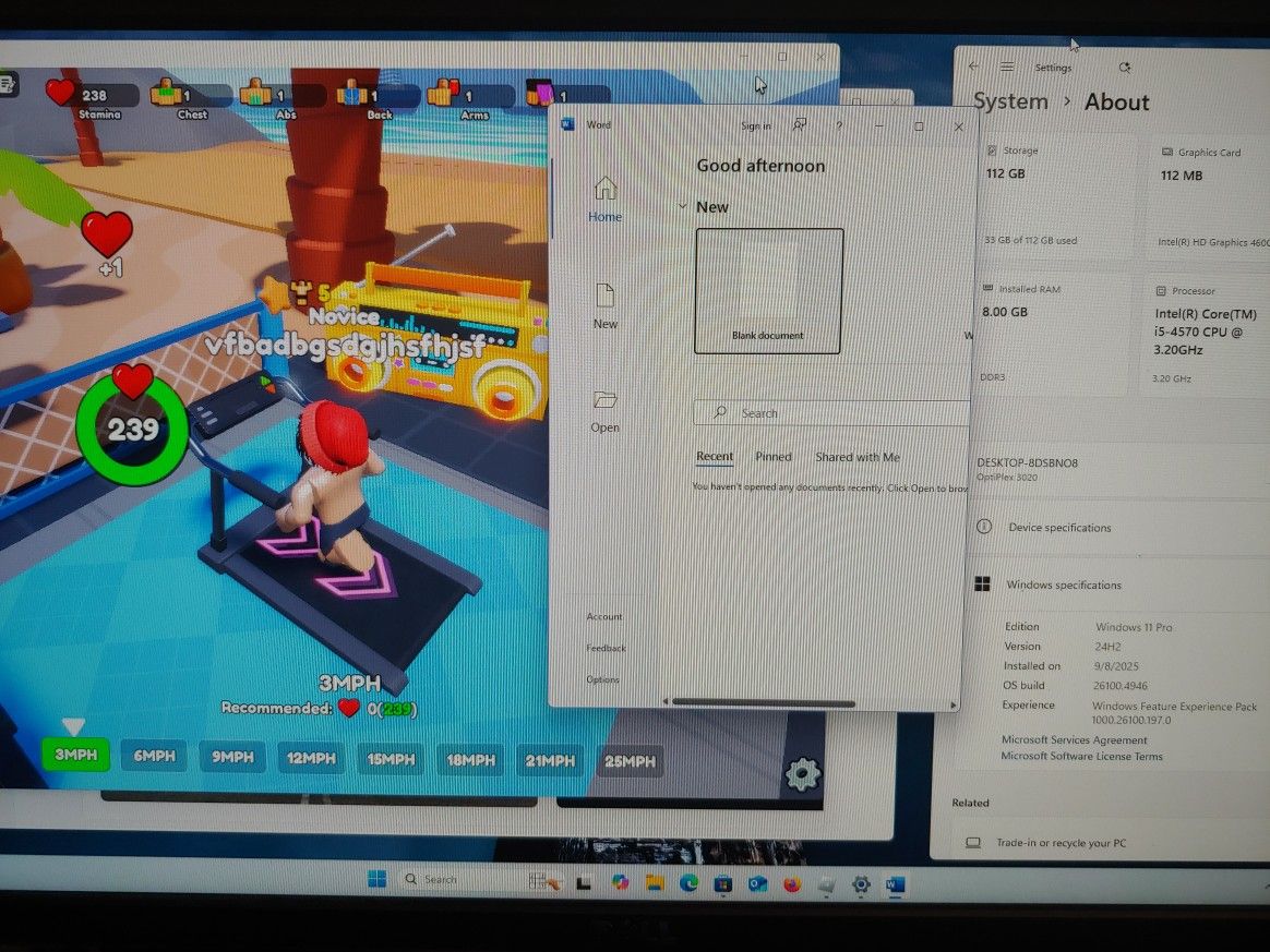 Roblox, Homework, General PC Tower, i5 Windows 11, 8gb RAM, 120 SSD, WiFi