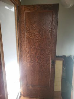 (4) 30x80 Vintage Solid Wood 1-Panel Interior Door w/ Mortise Lock, Used