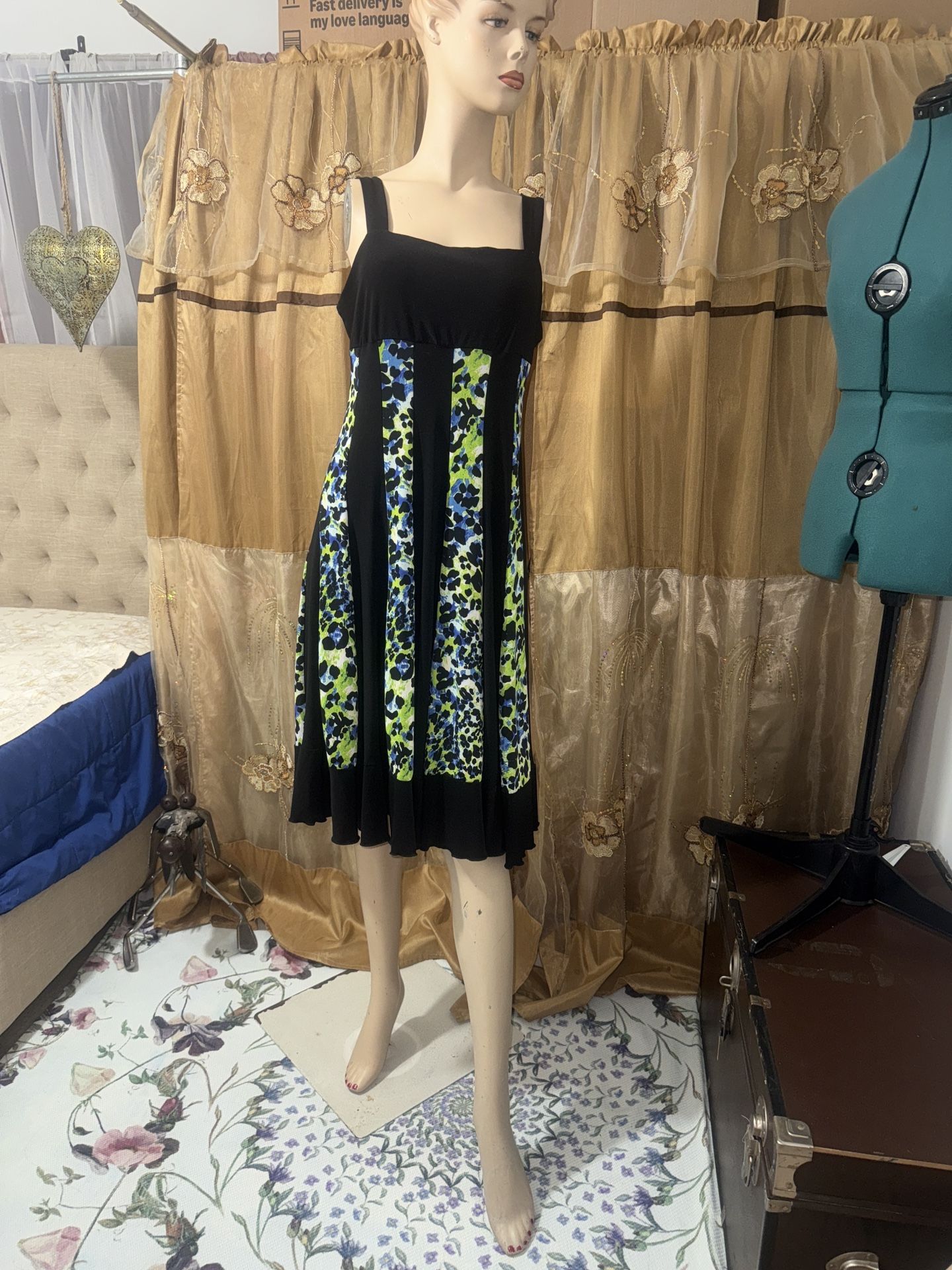 Black With Multicolor Dress