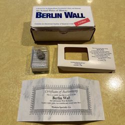 Berlin Wall Collectible : Complete In Box With All Paperwork. MINT 