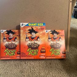 Set Of 3 Unopened Dragon ball Z Recess Puffs Collectible Cereal Boxes