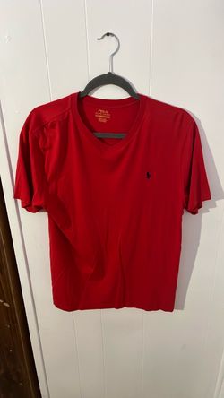 Polo Ralph Lauren Red V-Neck T-Shirt XL