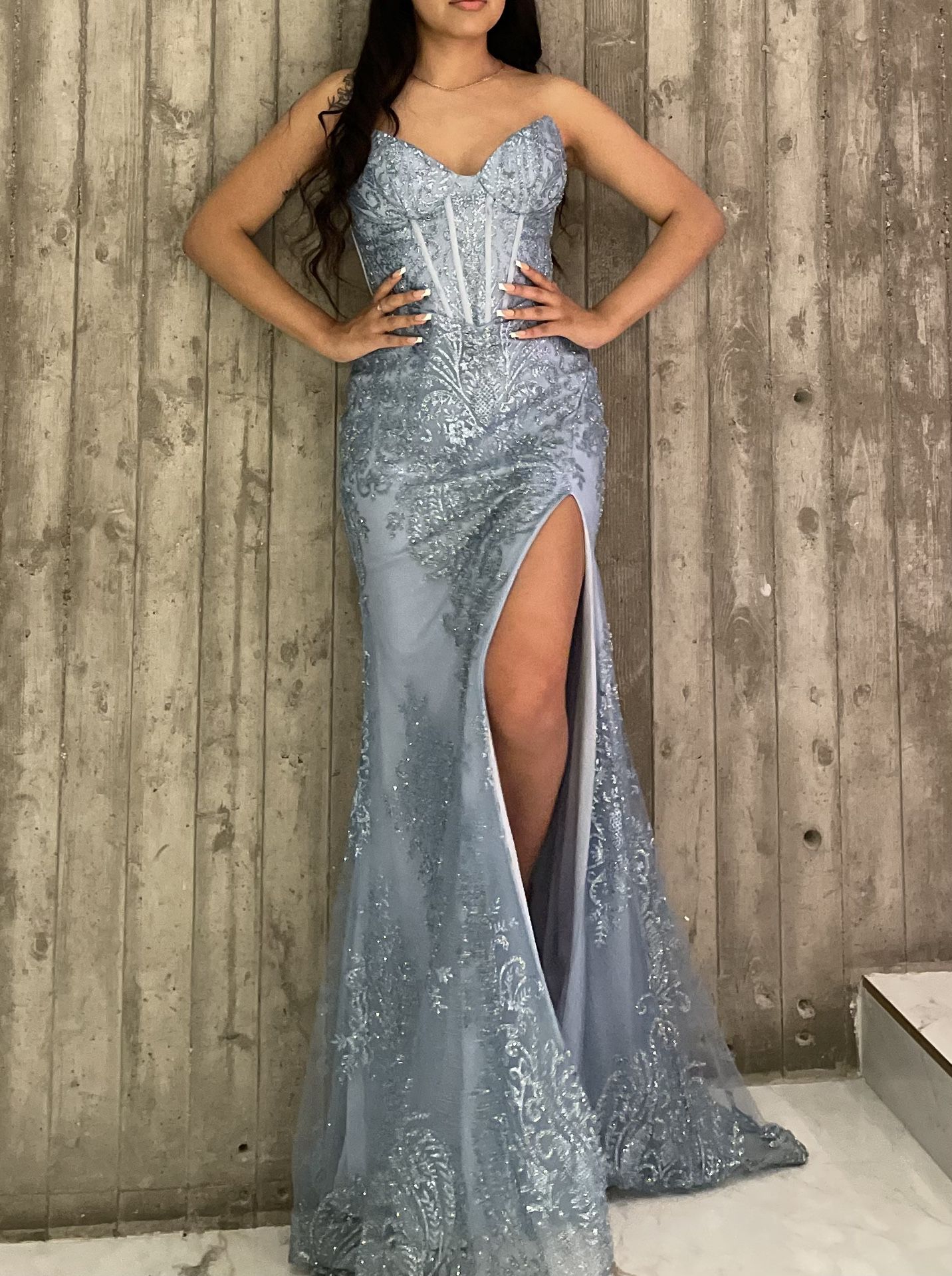 Prom Dress Gown   Blue