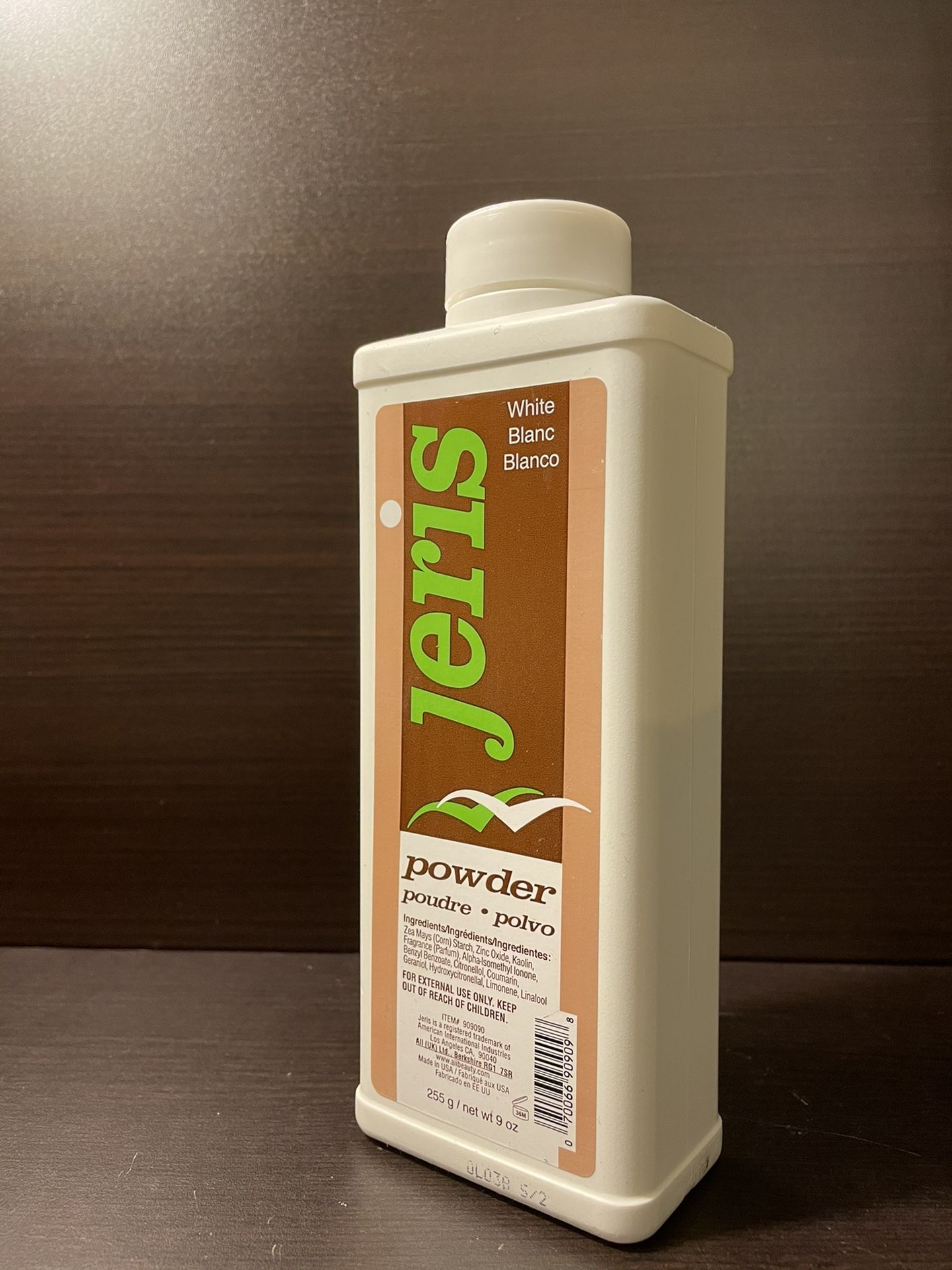 Jeris White Talc Powder