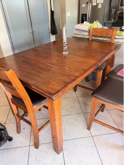 Dining Table with bench and chairs