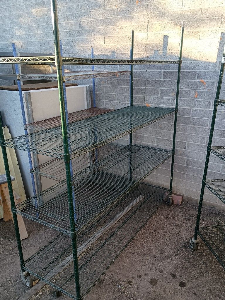 Metal. Shelves