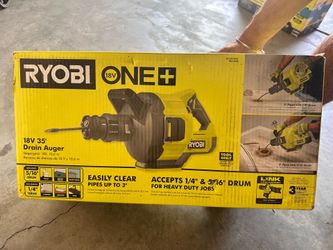 Ryobi ONE+ 18V 35’ Drain Auger - Tool Only