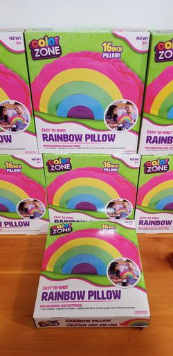 Rainbow Pillow 16" Kids Crafts Make Your Own NIB Only 4 Left