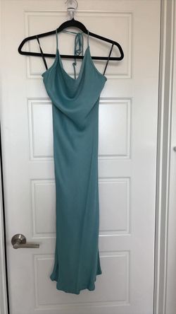 Halter blue dress
