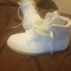 Triple White Snakeskin Air Nikes