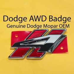Dodge Nameplate Chrome AWD 4x4 Emblem Durango Challenger Charger Genuine New