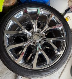24" Six-Lug Rims & Tires - Excellent Condition