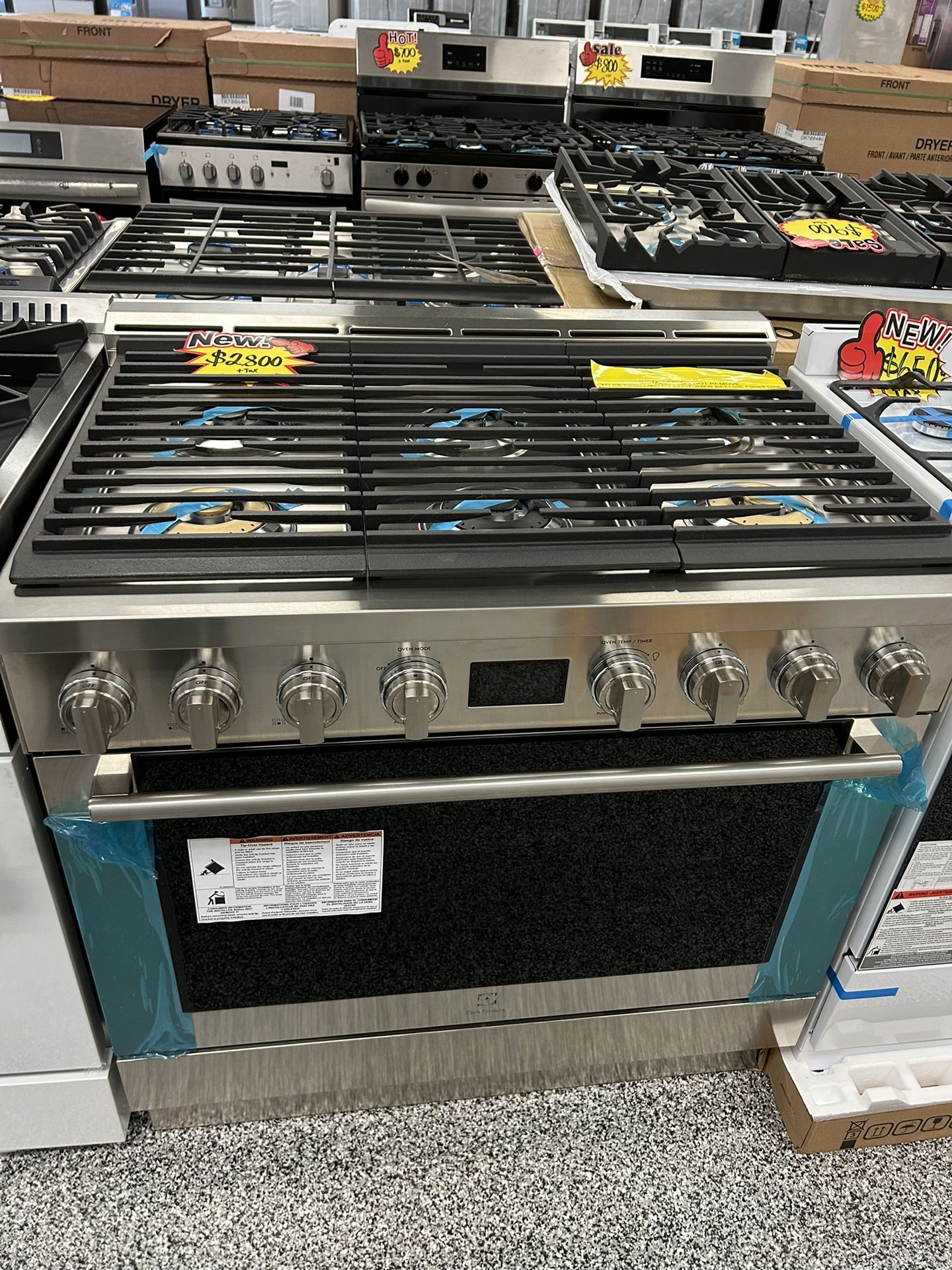 36’ Inches ELECTROLUX GAS STOVE STAINLESS STEEL 6 Burners BRAND NEW FACTORY WARRANTY!!!!!