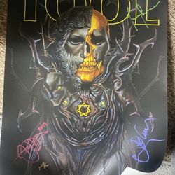 official limited-edition concert poster for the band Tool  signed tour edition