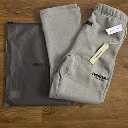Essentials Fear of God Dark Oatmeal Sweats Size M