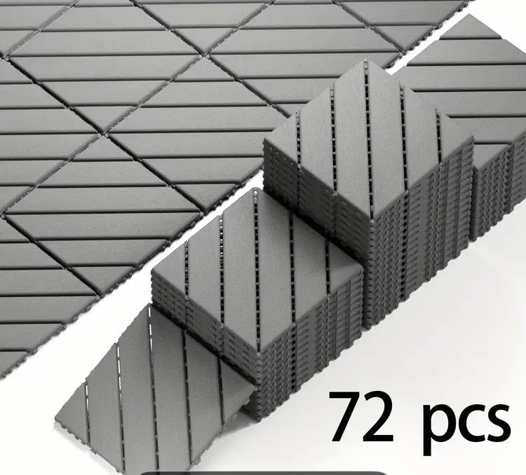 72pcs Interlocking Deck Tiles 12” x 12” Patio Deck Tiles waterproof 