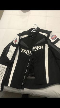 Motorcycle jacket. Triumph original with protective pads