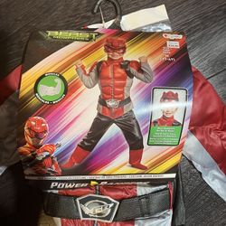NEW Red Ranger Saban's Power Ranger Beast Morphers Halloween Costume 2t