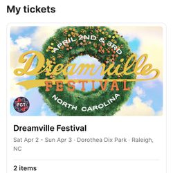2 Tickets To Dreamville festival 