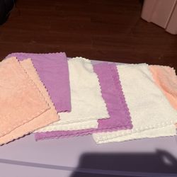 Six Baby Burp Rags