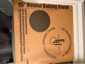 Pampered Chef 15” Round Baking Stone In Box