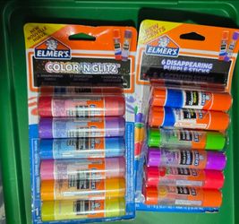 Elmer’s Color ’N Glitz 12-Count Glue Sticks – NEW