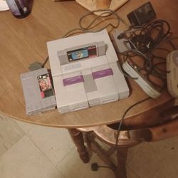 Classic Super Nintendo SNES Console + 3 Games (Tested & Working)