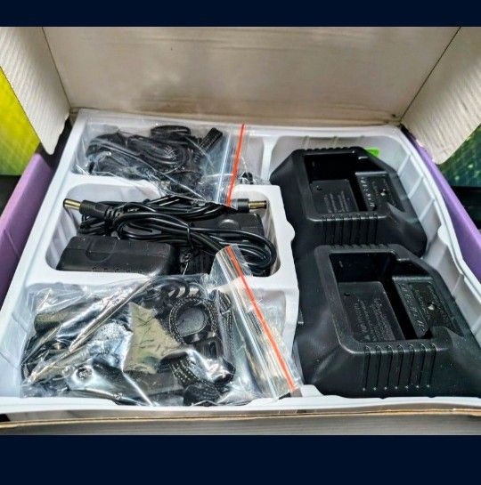 2pcs Baofeng UV-5R 8W Tri-Power Dual Band 1/4/8W Ham Two Way Radio Walkie Talkie