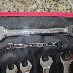 Ratcheting Wrench Set 8mm through 19mm
