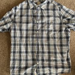 Like NEW Blue Plaid Button Up Shirt (XXL)