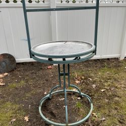 Very Large Metal Rolling Bird Bath