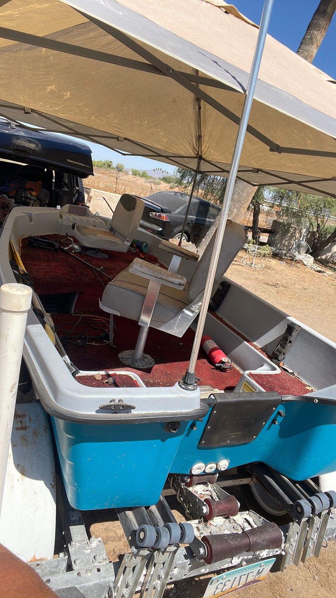 Fishing boat with trailer