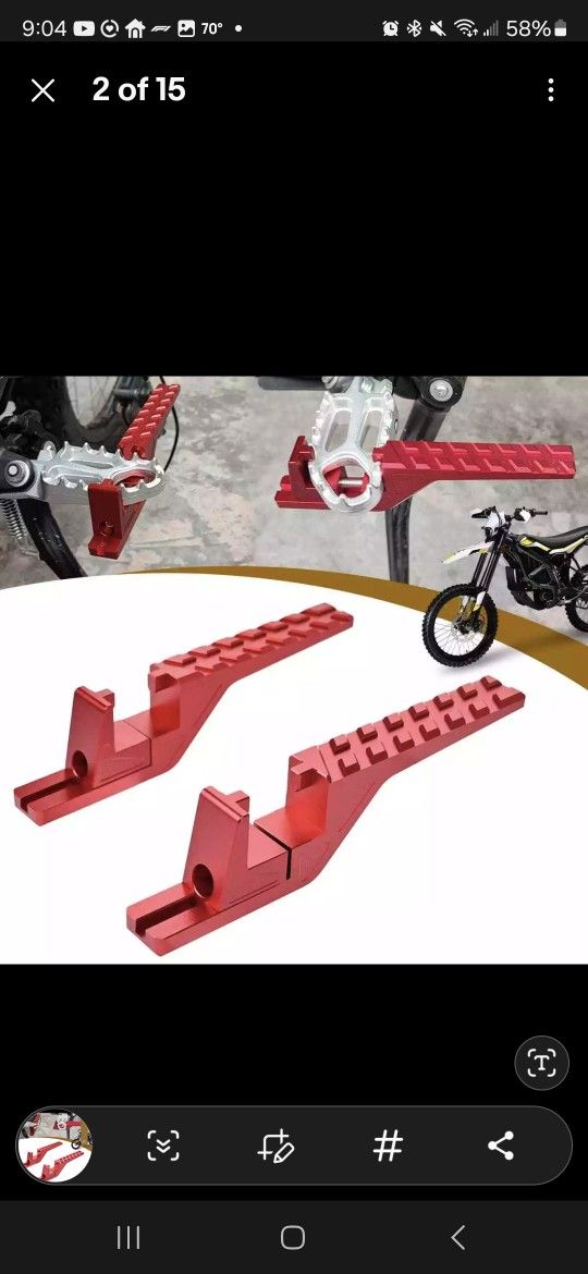 Passenger Footpegs For Sur Ron