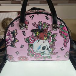 Ed Hardy Pink Lunch Tote with Thermal Lining