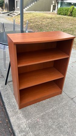 3-Shelf Wood Bookcase