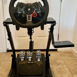 Racing Gaming Wheel And Floor Pedals With Stand PS4, PS5, PC, MAC