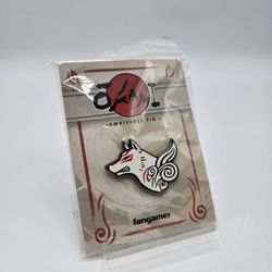 Okami Den Amaterasu Wolf Hard Enamel Pin (1.5" Wide) *Official Capcom*