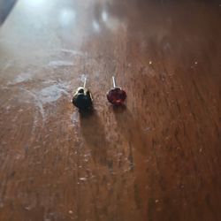 Ruby And Diamond Earings
