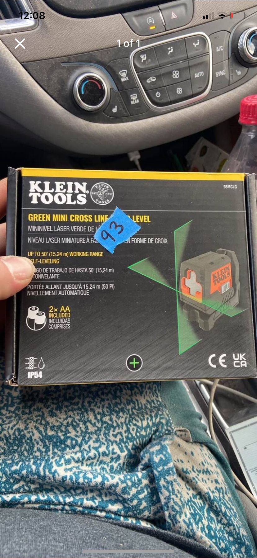Klein Tools Green Mini Cross Line Level