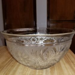 Vintage Anchor Hocking Clear Sandwich Salad Serving Bowl & 2 Salad Bowls