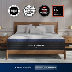 Helix Midnight Luxe Mattress - New !