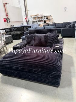 NEW Extra Large XL Chaise Lounge Lounger Chair Sofa Loveseat Grey Ivory Black Beige Ashley Style Designer Choice Discount Furniture Warehouse Big SALE